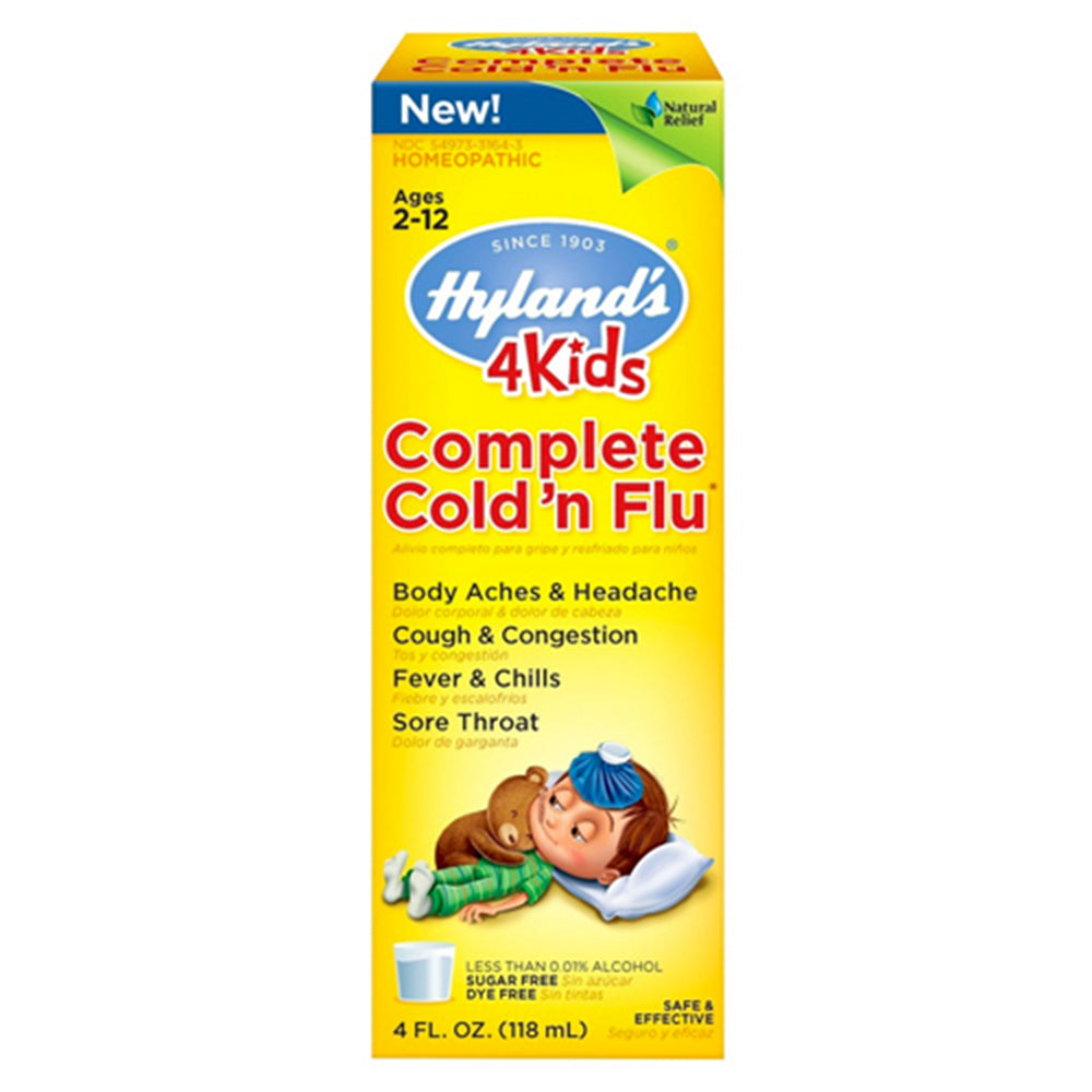 Hyland's 4Kids Complete Cold 'n Flu Relief, Sugar Free, 4 oz