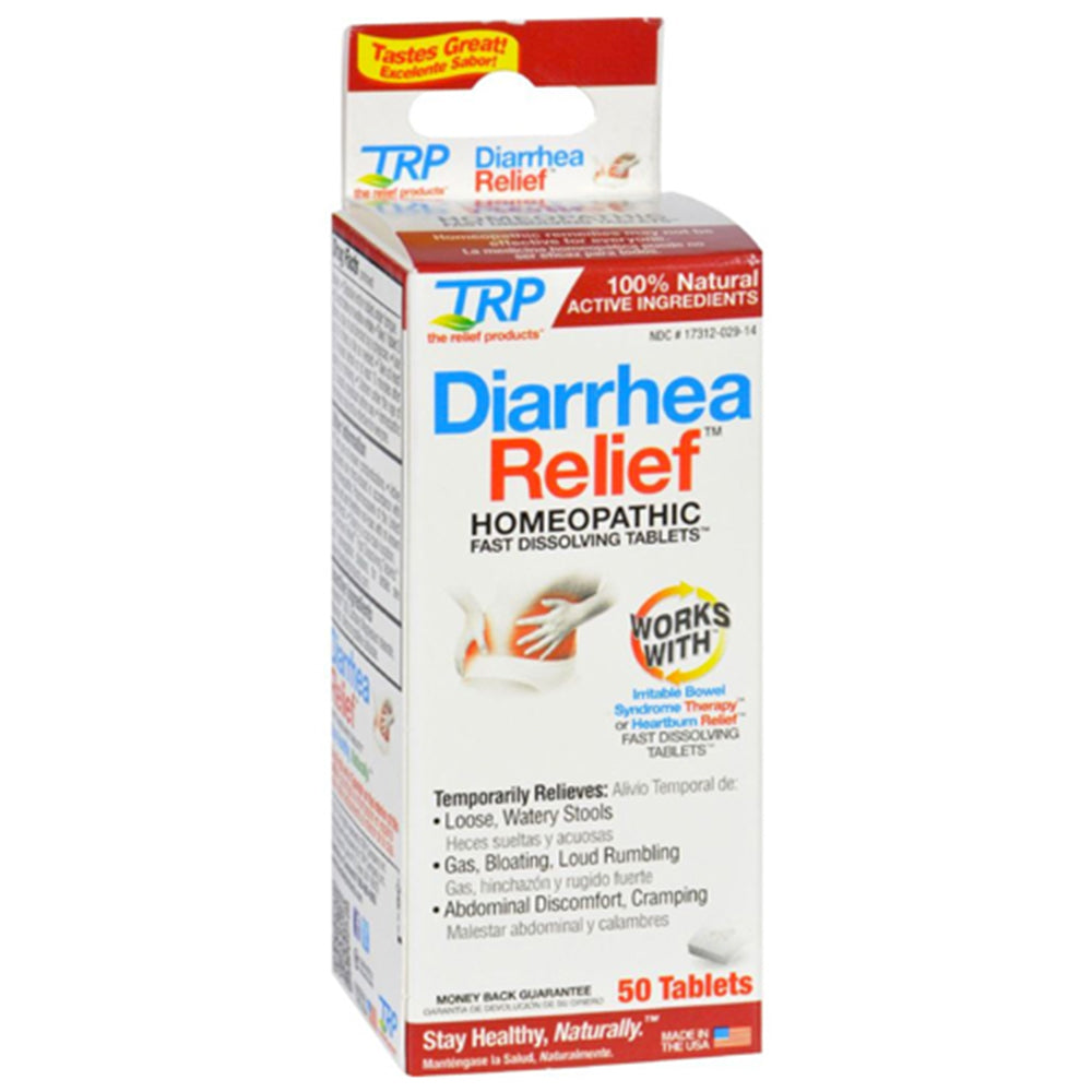 The Relief Products Diarrhea Relief, Fast-Dissolving Tablets, 50 ea