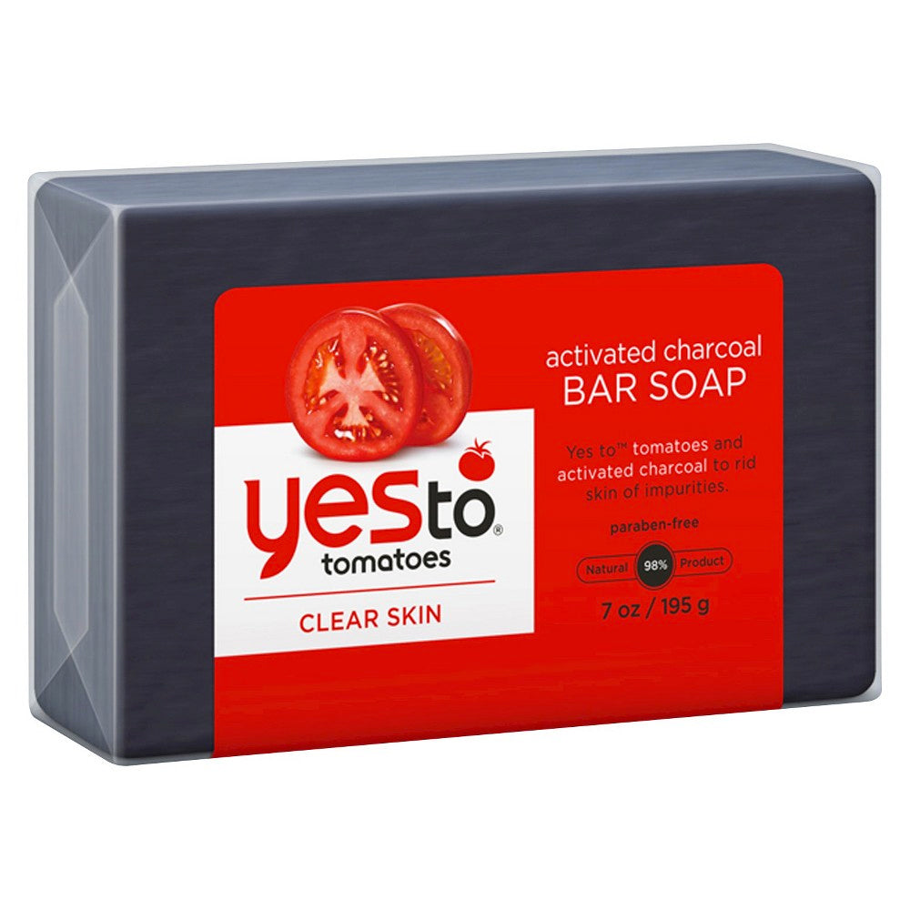 Yes to Tomatoes Clear Skin Bar Soap, Activated Charcoal, 7 oz