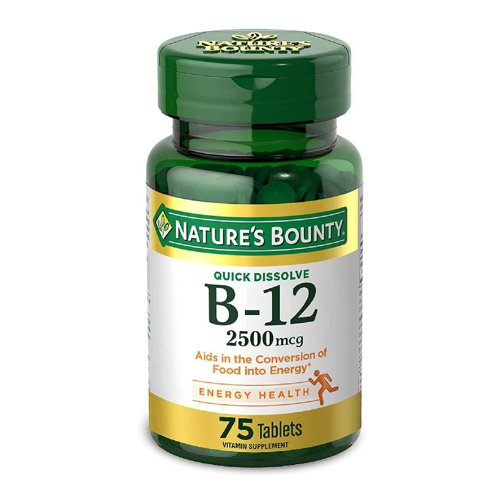 Nature's Bounty B-12, 2500 mcg, Quick Dissolve Tablet, 75 ea