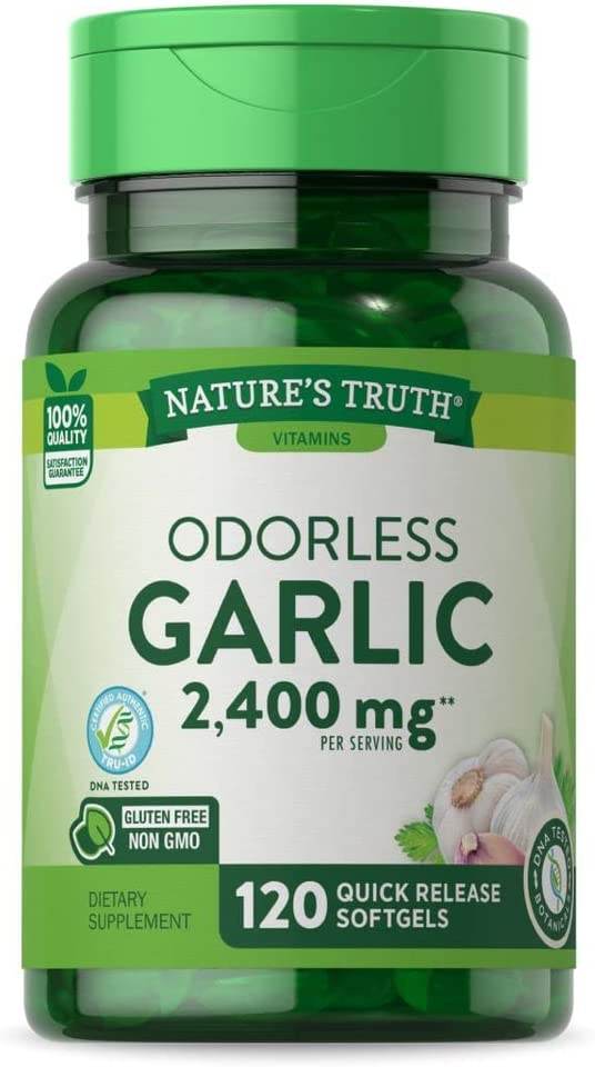 Nature's Truth High Strength Odorless Garlic, 1200 mg, Softgels, 120 ea - OTC Shoppe Express