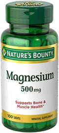 Nature's Bounty Magnesium, 500 mg, Tablets, 100 ea - OTC Shoppe Express