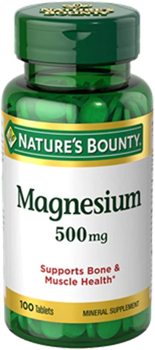 Nature's Bounty Magnesium, 500 mg, Tablets, 100 ea - OTC Shoppe Express