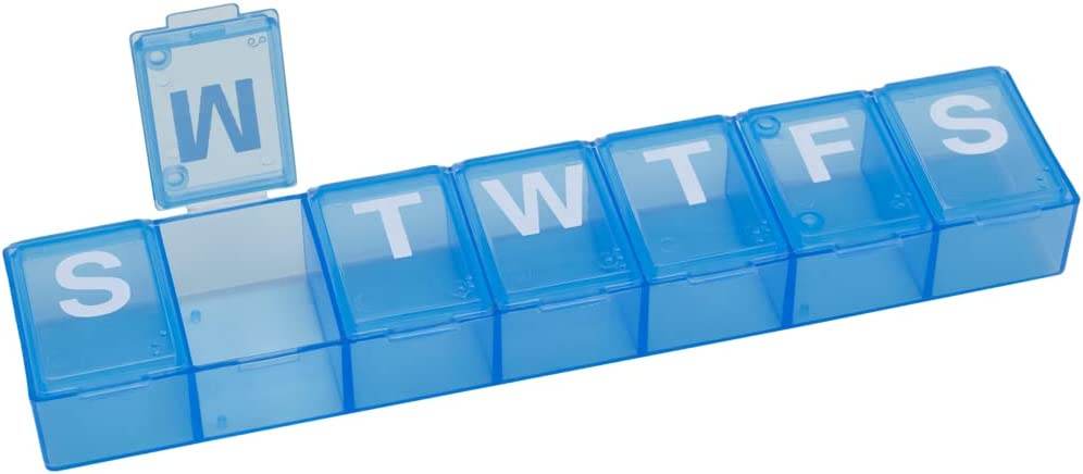 Ezy-Dose Weekly / Classic Pill Planner, Large, 1 ea (Colours Vary) - OTC Shoppe Express