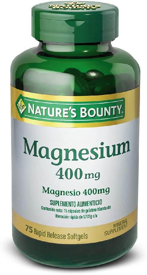 Nature's Bounty Magnesium, 400 mg, Softgels, 75 ea - OTC Shoppe Express
