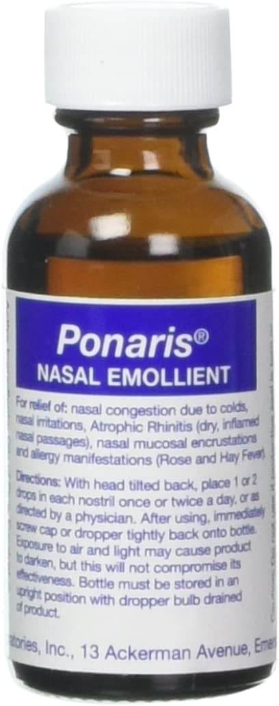 Ponaris Nasal Emollient Drops with Dropper, 1 oz - OTC Shoppe Express
