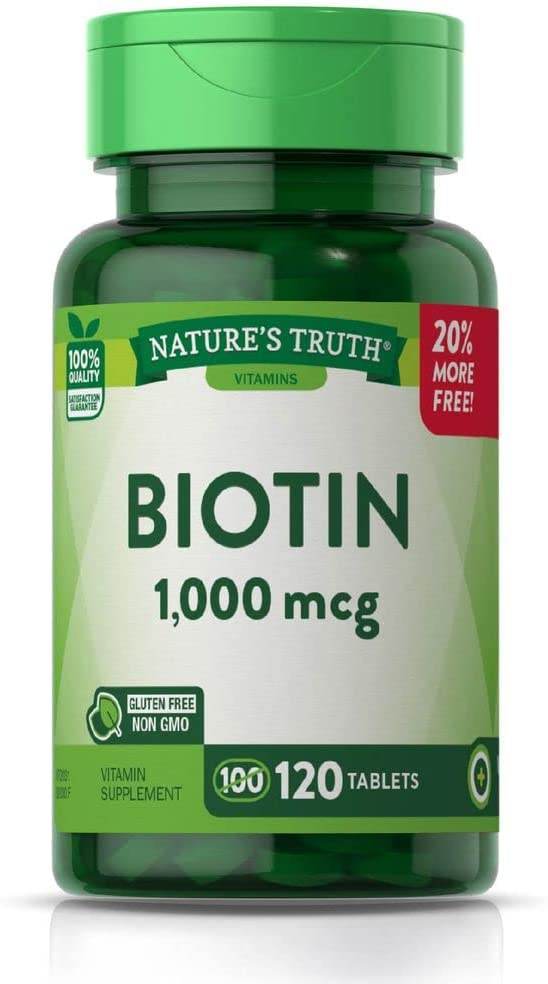Nature's Truth Biotin, 1000 mcg, Tablets, 120 ea - OTC Shoppe Express