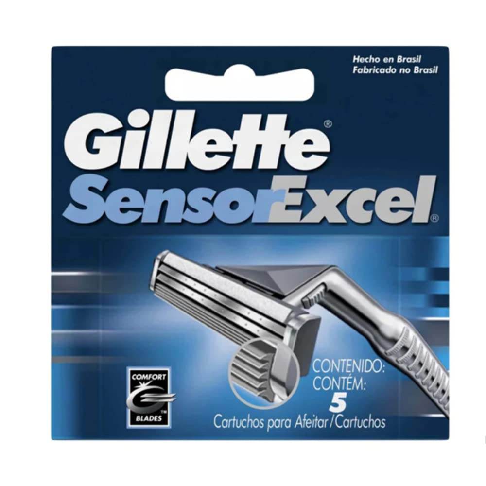 Gillette Sensor Excel Men's Razor Blade Refills, 5 ea - OTC Shoppe Express