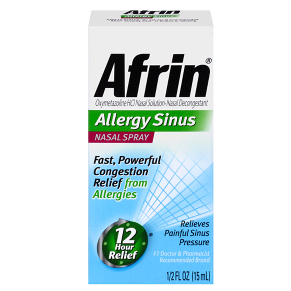 Afrin Nasal Spray 12 Hour Relief, Sinus, 0.5 oz