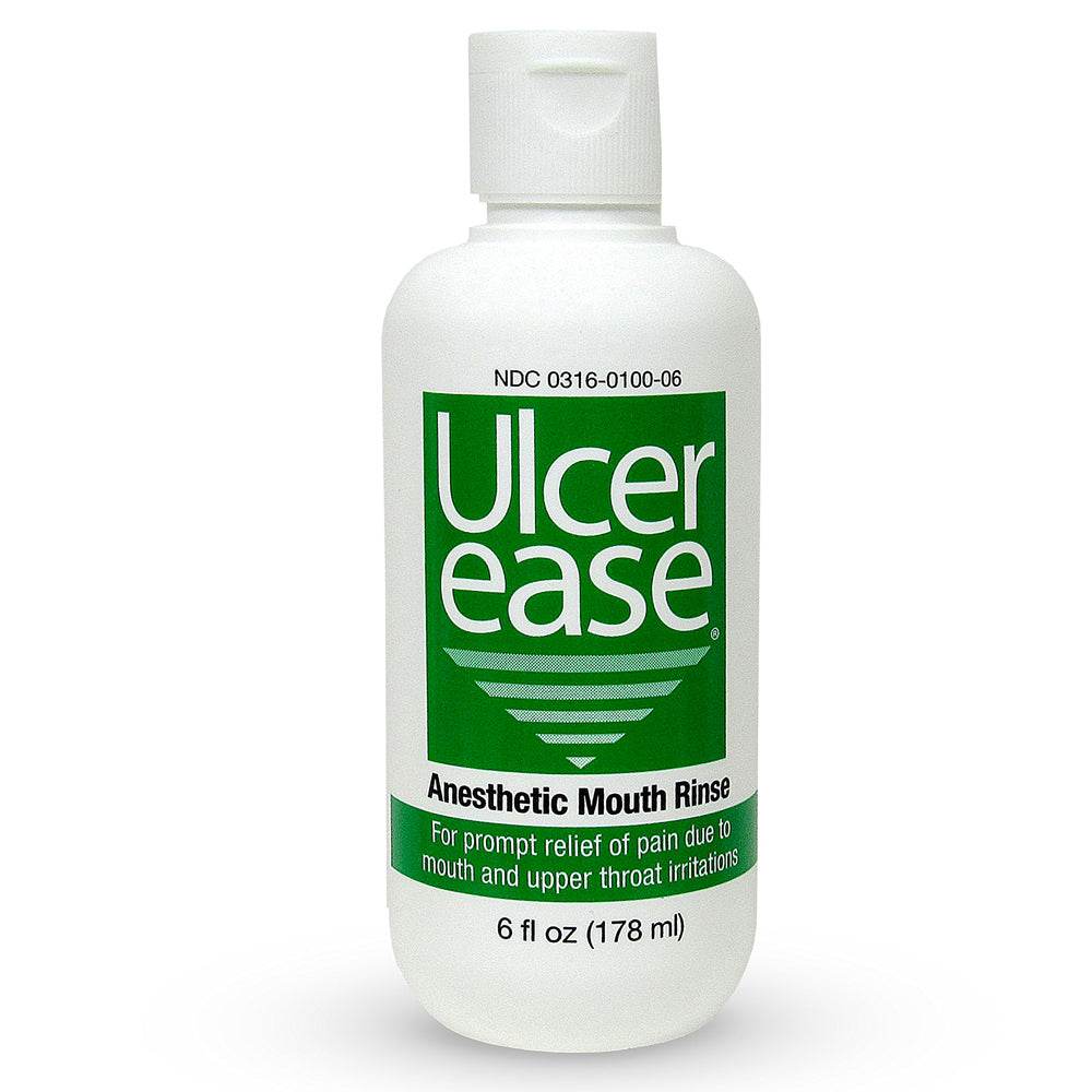 UlcerEase Anesthetic Mouth Rinse, 6 oz - OTC Shoppe Express