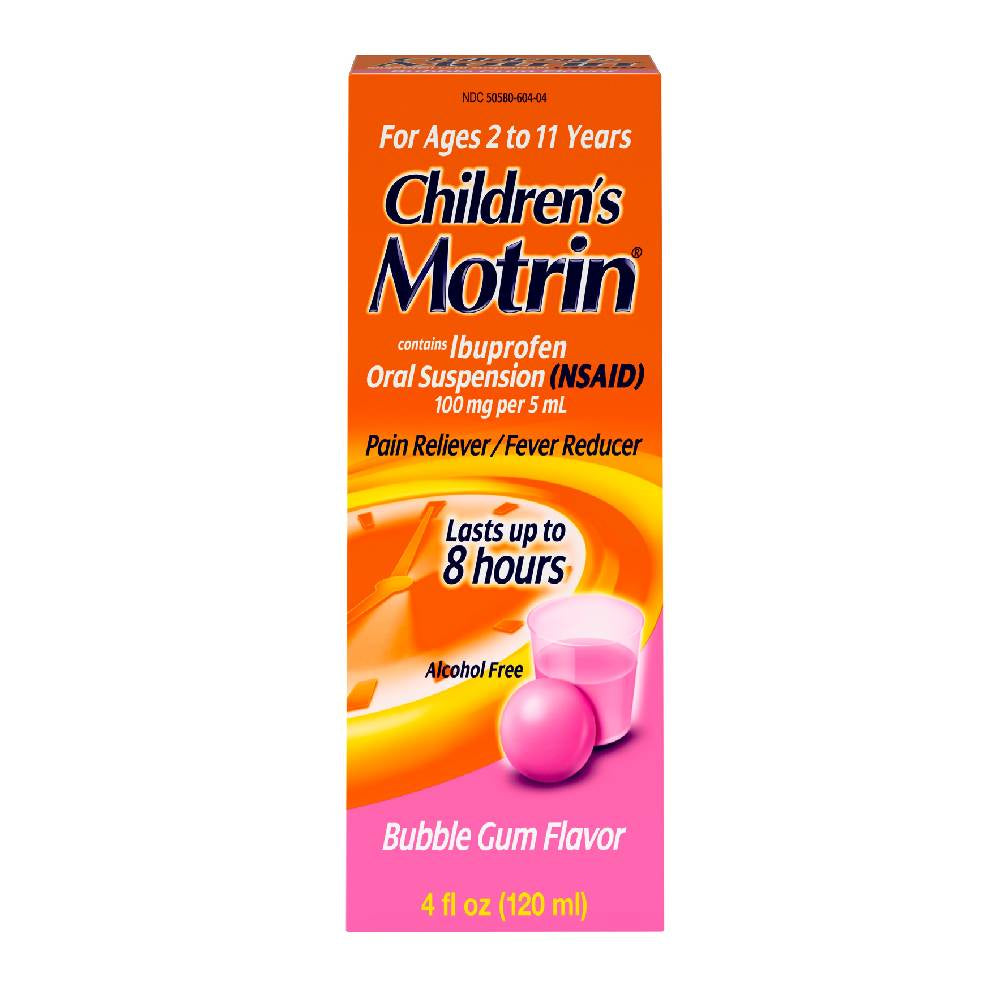 Children's Motrin Pain & Fever Reducer Liquid, Bubblegum, 4 oz