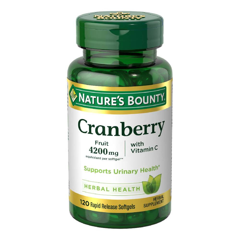 Nature's Bounty Cranberry, 4200 mg, With Vitamin C, Softgels, 120 ea
