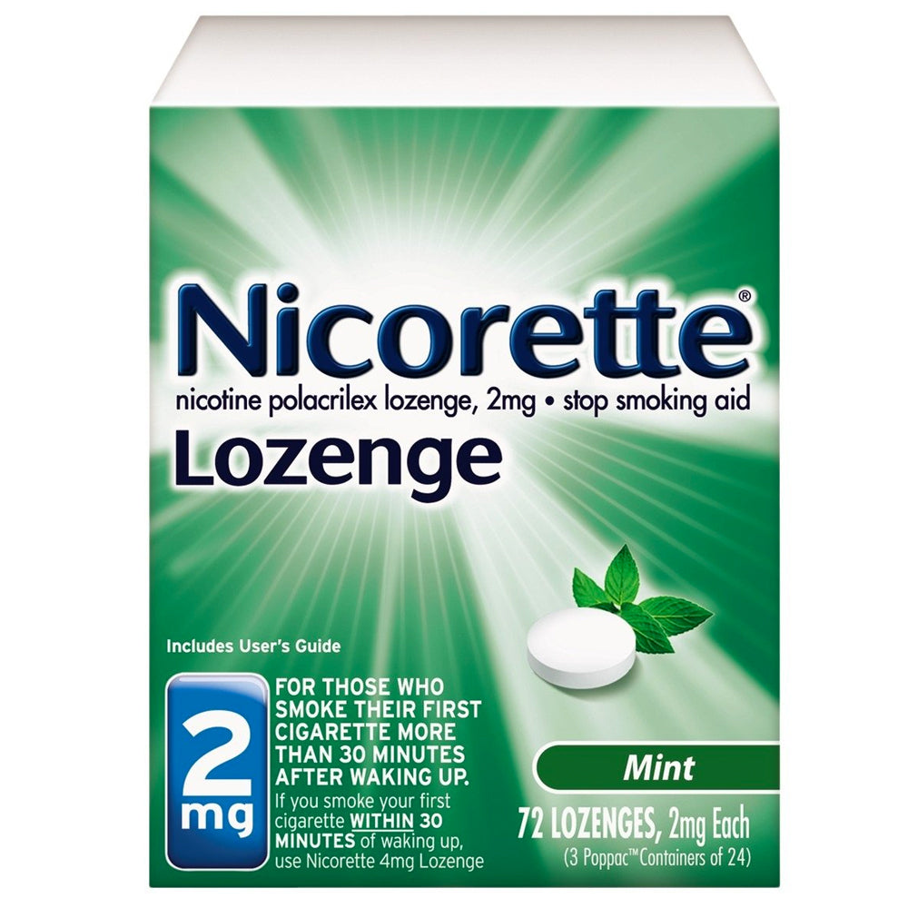 Nicorette Lozenges, 2 mg, Mint, 72 ea
