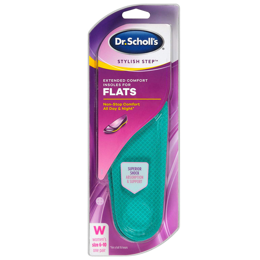 Dr. Scholl’s Stylish Step Extended Comfort Insoles for Flats, 1 pair