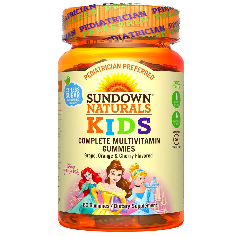 Sundown Naturals Kids Complete Multivitamin Gummies, Princess, 60 ea