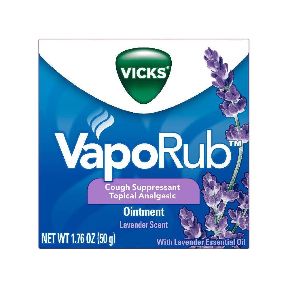 Vicks VapoRub Cough Suppressant Topical Analgesic, Lavender, 1.76 oz - OTC Shoppe Express