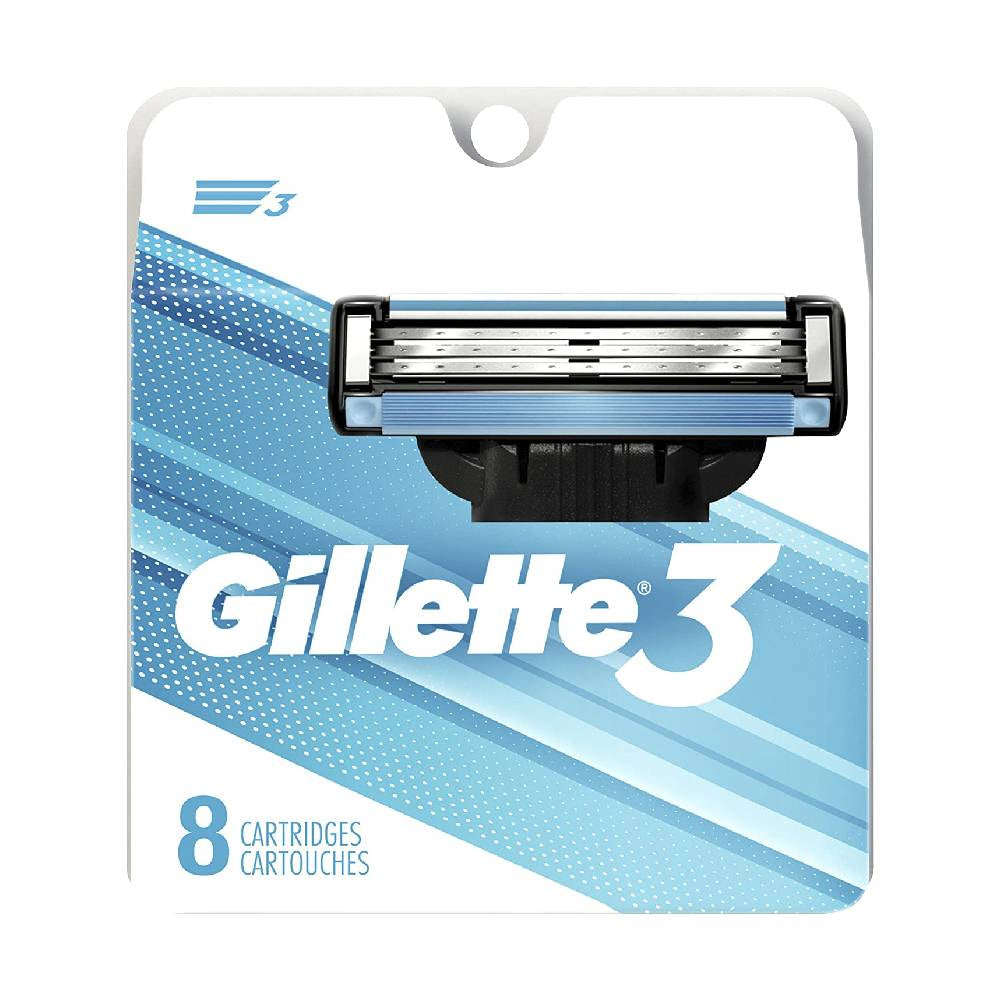 Gillette 3 Men's Razor Blade Refills, 8 ea
