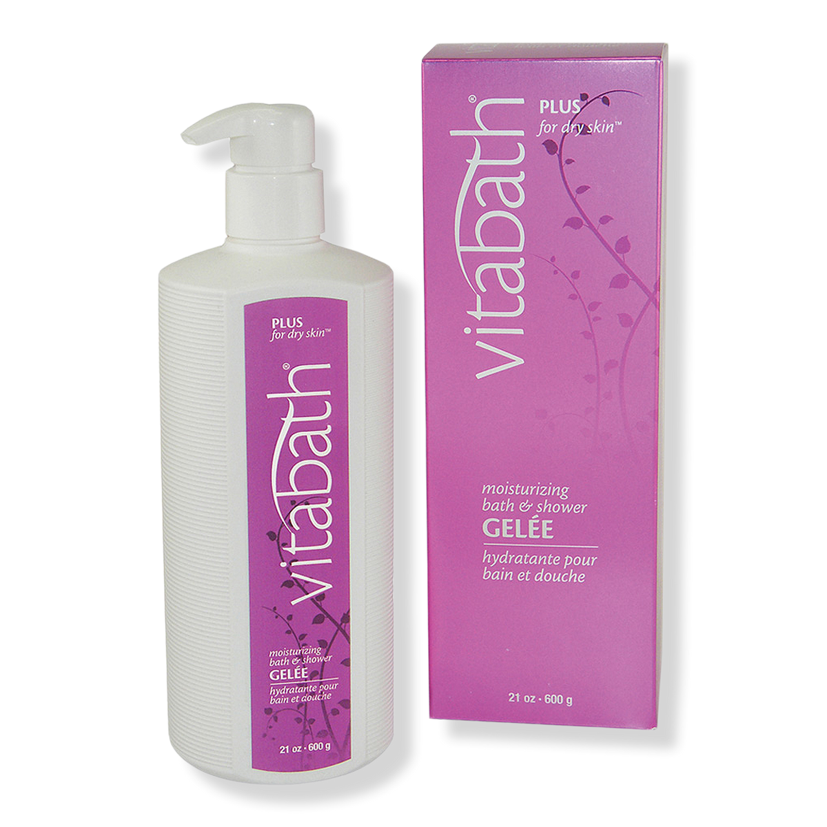 Vitabath Plus for Dry Skin Moisturizing Bath and Shower Gelee, 21 oz