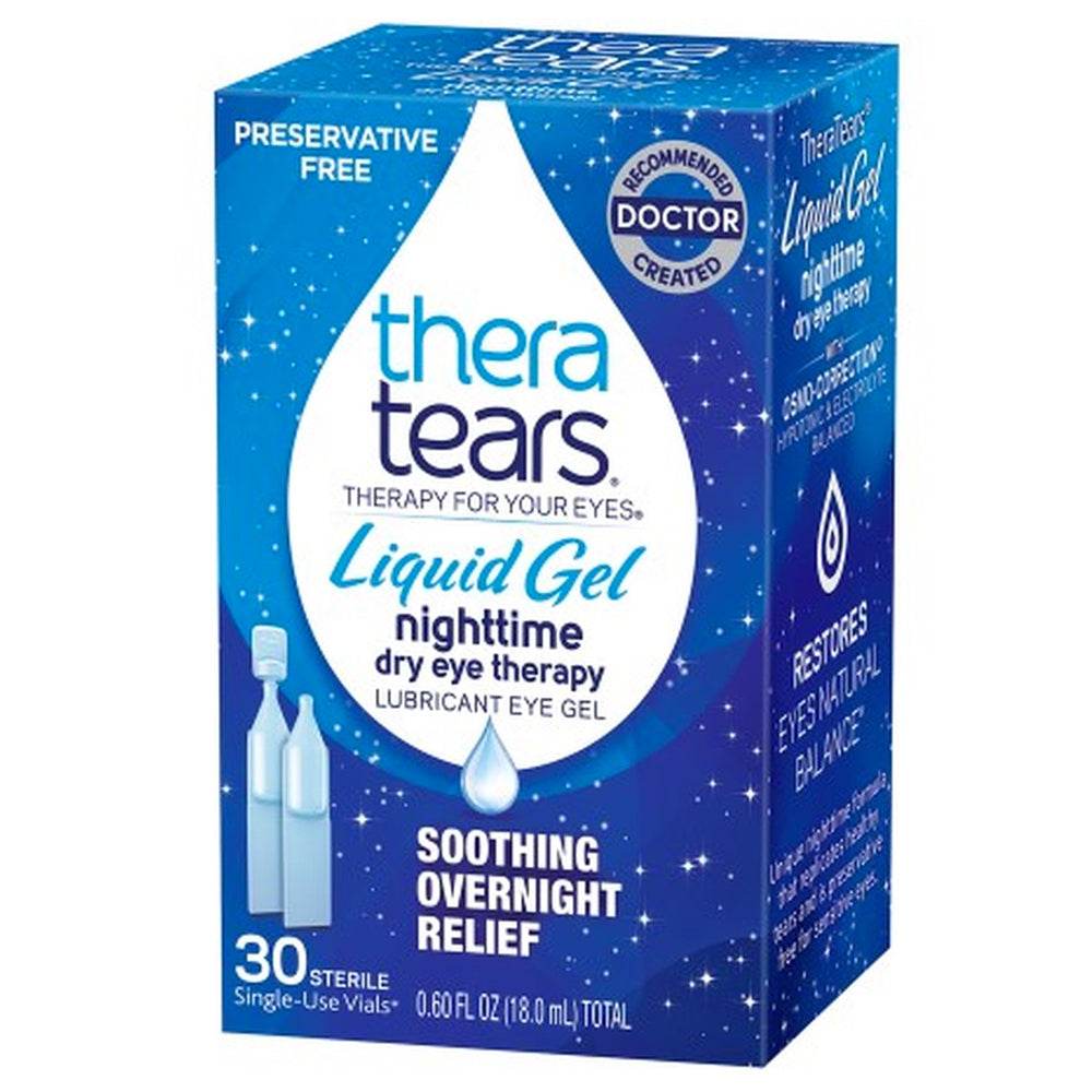 TheraTears Nighttime Dry Eye Therapy Lubricant Eye Gel, Single-Use Vials, 30 ea - OTC Shoppe Express