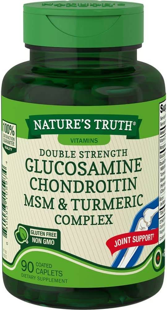 Nature's Truth Double Strength Glucosamine Chondroitin MSM Complex, Coated Caplets, 90 ea - OTC Shoppe Express
