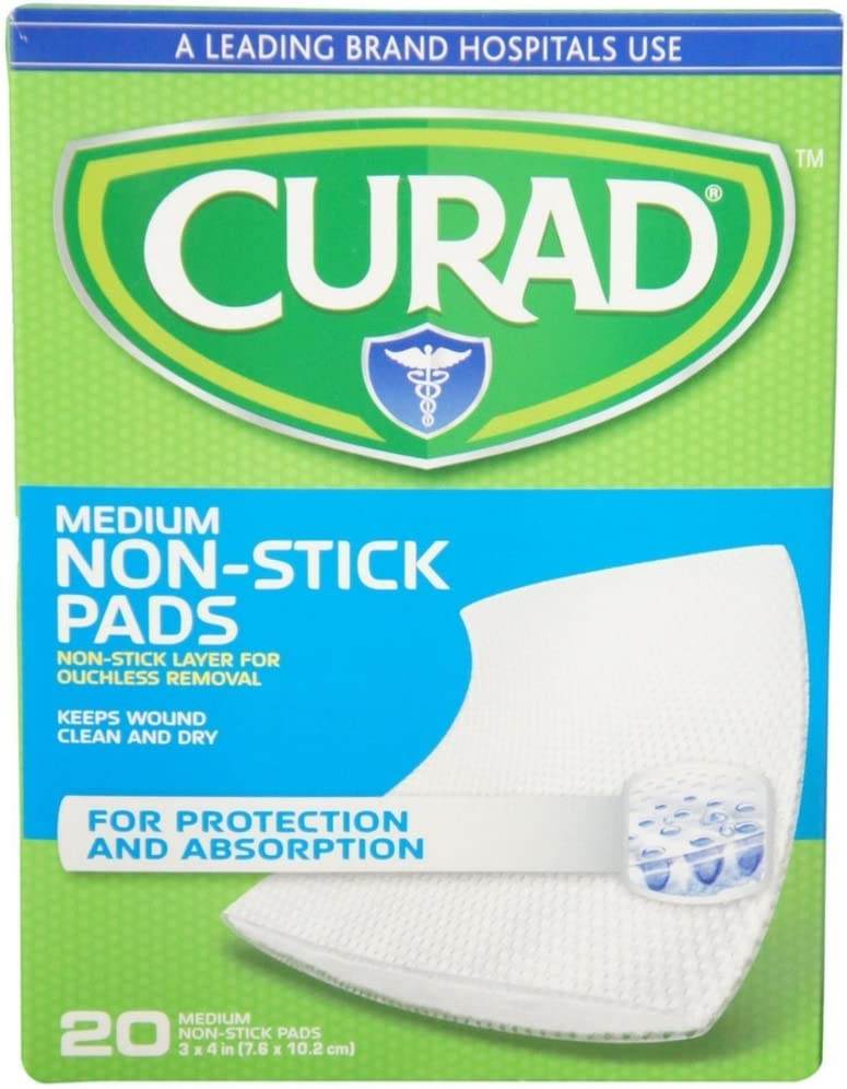 Curad Telfa Non Stick Pads, 3 inch x 4 inch, 20 ea - OTC Shoppe Express