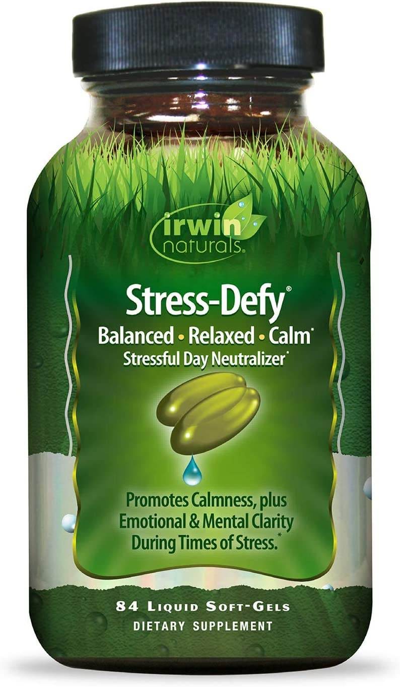 Irwin Naturals Stress-Defy Healthy Stress Response Support Supplement, Liquid Softgels, 84 ea - OTC Shoppe Express