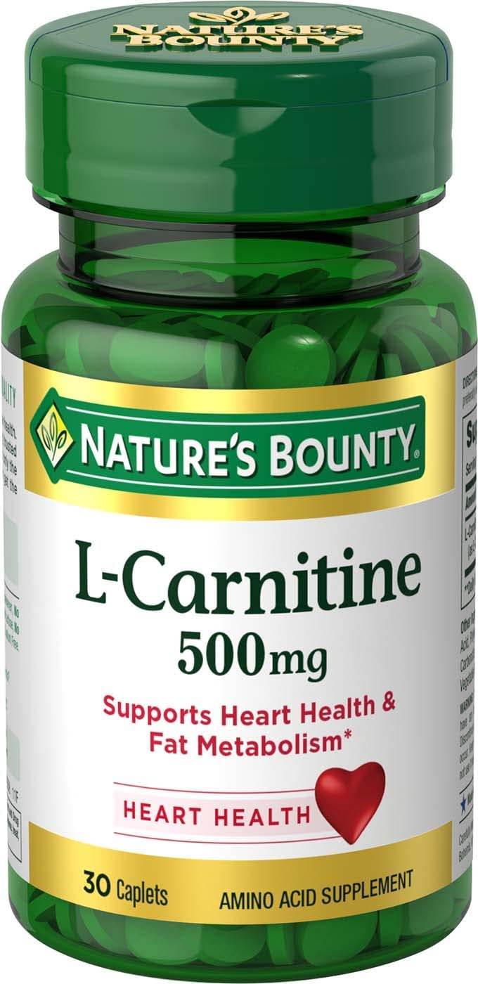 Nature's Bounty L-Carnitine, 500 mg, Caplets, 30 ea - OTC Shoppe Express