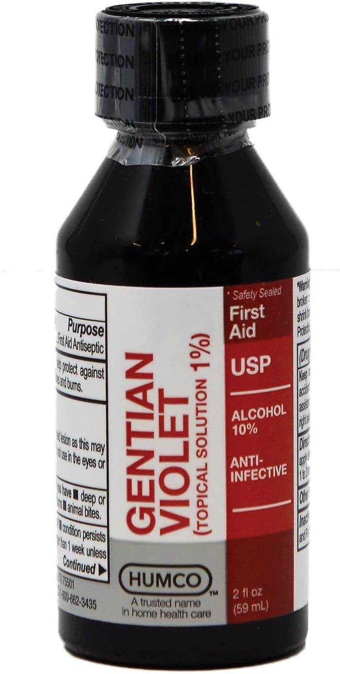Humco Gentian Violet Topical Solution, 1%, 2 oz - OTC Shoppe Express