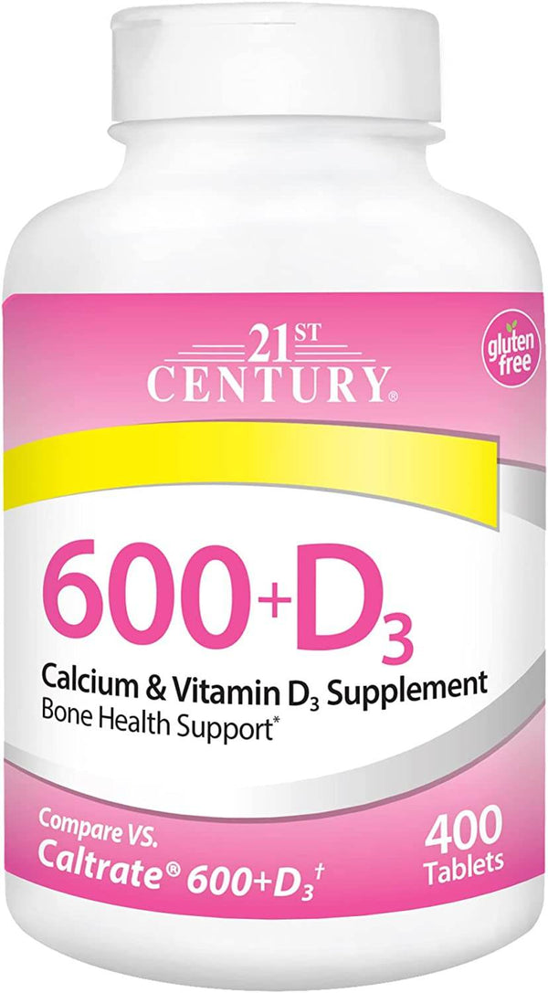 21st Century Calcium 600 + D3, Caplets, 400 ea - OTC Shoppe Express