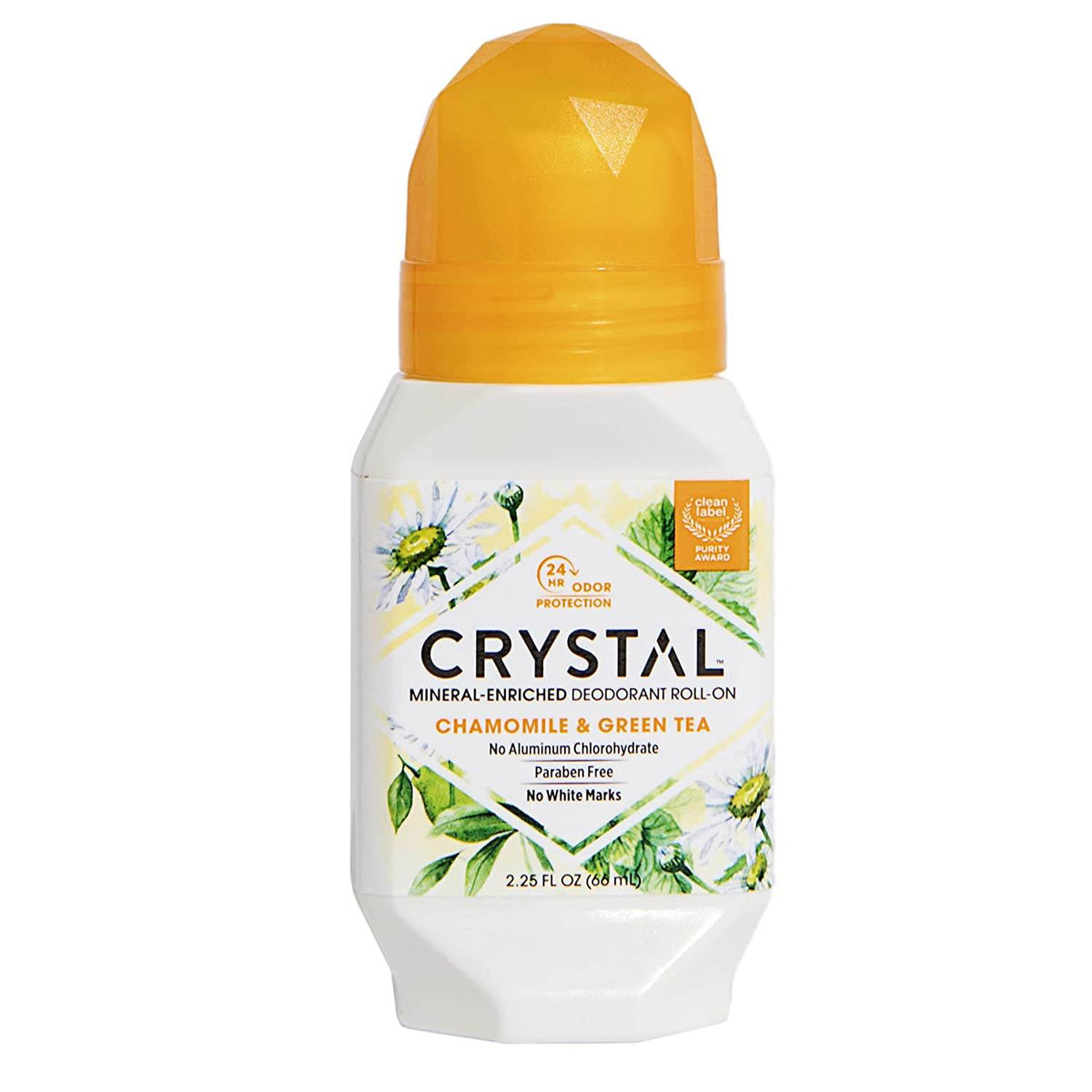 Crystal Essence Roll-On Deodorant, Chamomile & Green Tea, 2.25 oz - OTC Shoppe Express