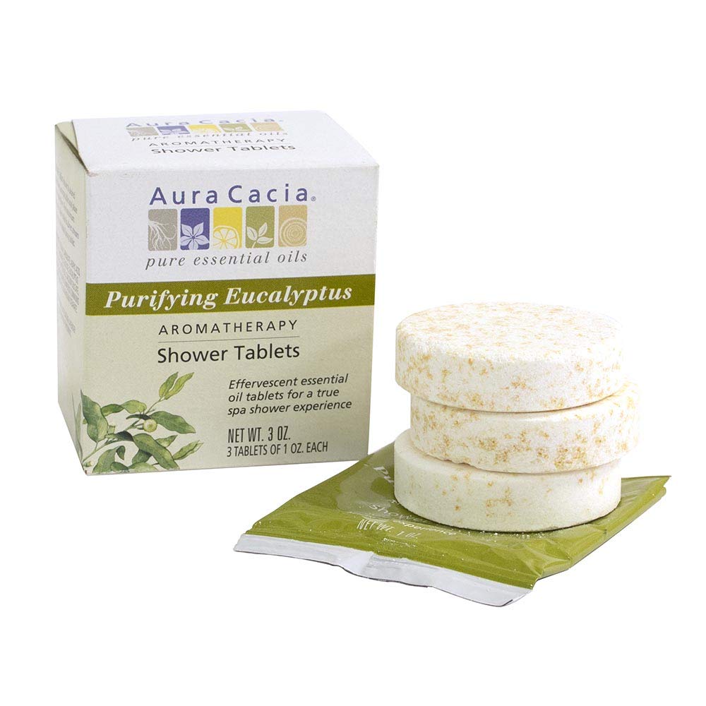 Aura Cacia Shower Tablets, Purifying Eucalyptus, 3 ea