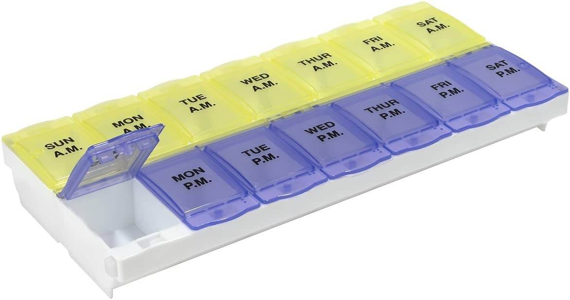 Ezy Dose Weekly / AM-PM Pill Planner, 2XL, 1 ea (Colours Vary) - OTC Shoppe Express