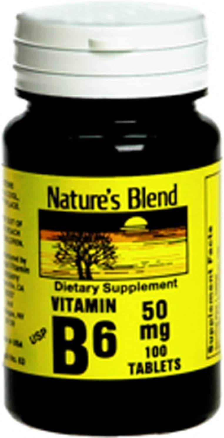 Nature's Blend B6, 50 mg, Tablets, 100 ea - OTC Shoppe Express