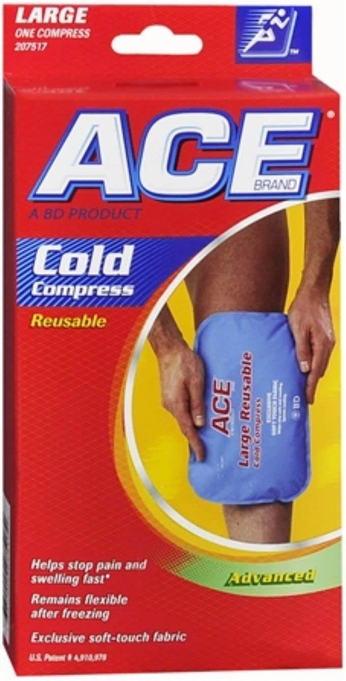 3M ACE Brand Reusable Cold Compress, Soft Touch Fabric, Large, 1 ea - OTC Shoppe Express