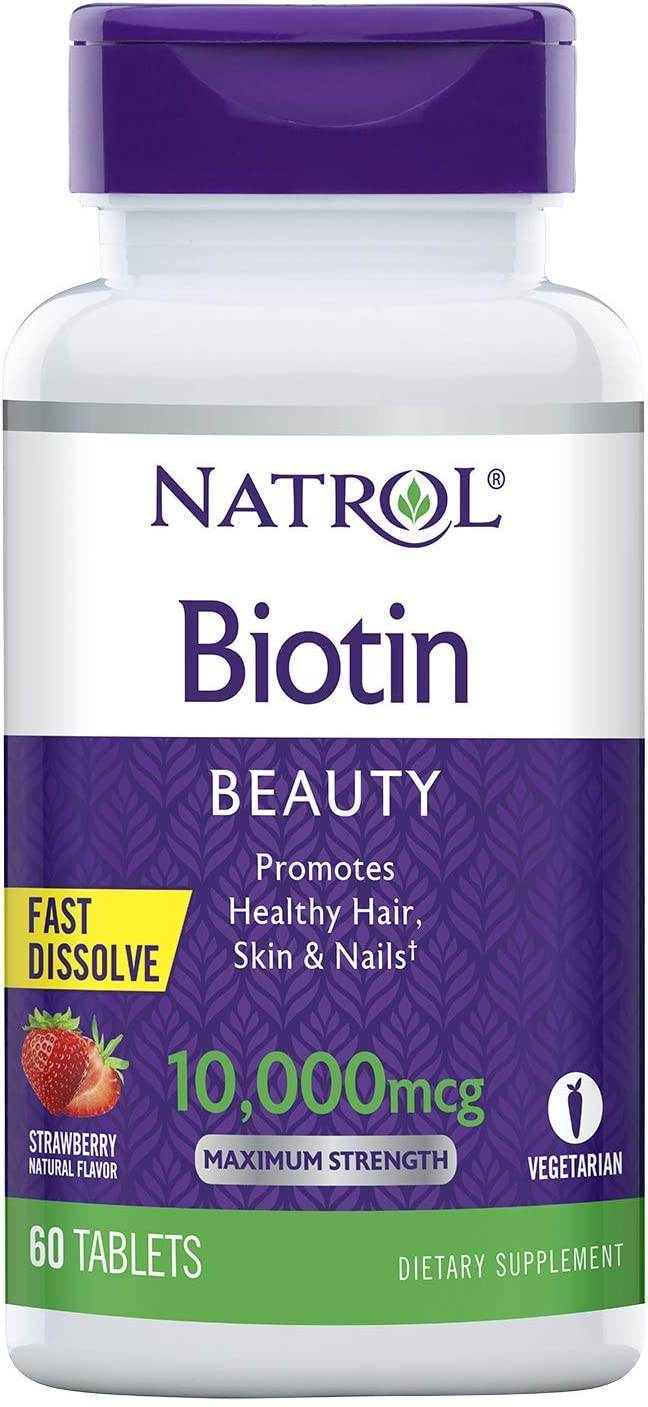 Natrol Biotin Beauty, 5000 mcg, Tablets, Strawberry, 90 ea - OTC Shoppe Express