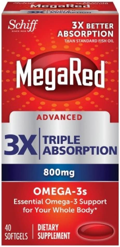 Schiff MegaRed Triple Absorption, 800 mg, Softgels, 40 ea