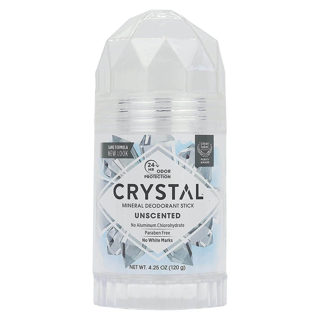 CRYSTAL Deodorant Stick, Unscented, 4.25 oz - OTC Shoppe Express