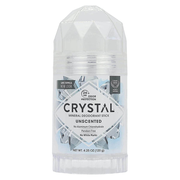 CRYSTAL Deodorant Stick, Unscented, 4.25 oz - OTC Shoppe Express