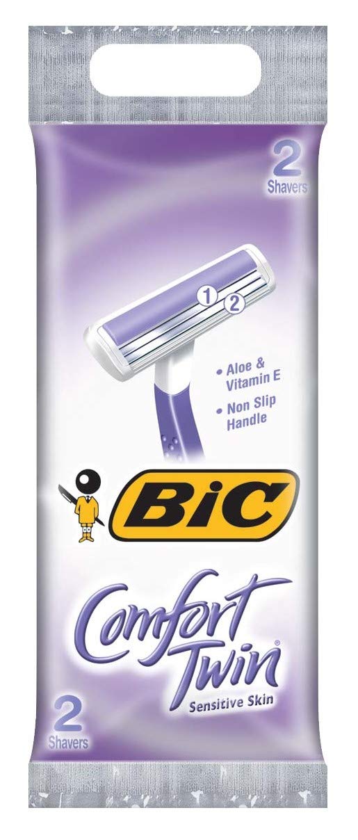 BIC Comfort Twin Sensitive Skin Razors for Women, 2 ea