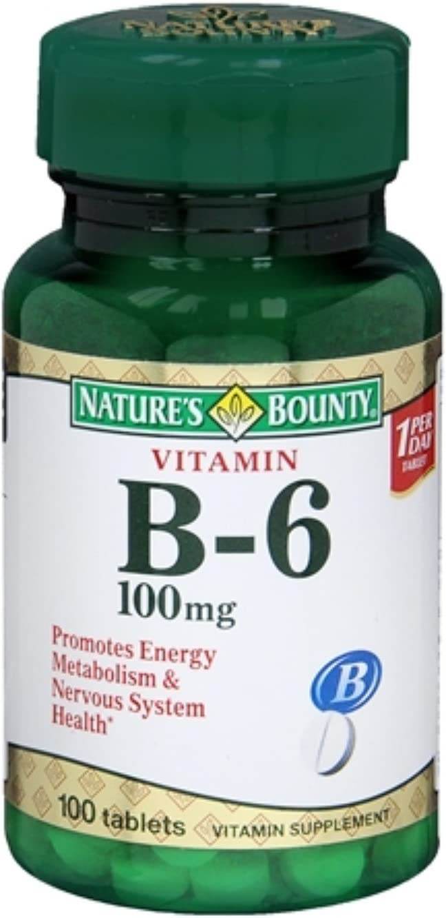 Nature's Bounty Vitamin B-6, 100 mg, Tablets, 100 ea - OTC Shoppe Express