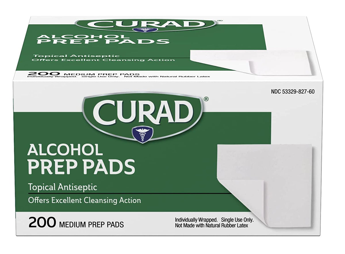 Curad Alcohol Swabs Pads, 200 ea