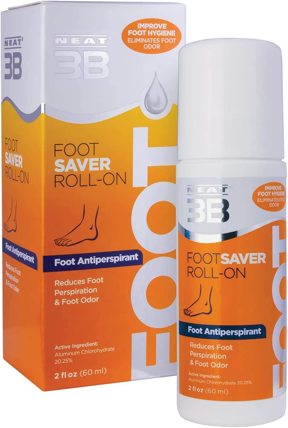 Neat Feat Foot Saver Roll‑On Antiperspirant Deodorant, 2 oz - OTC Shoppe Express