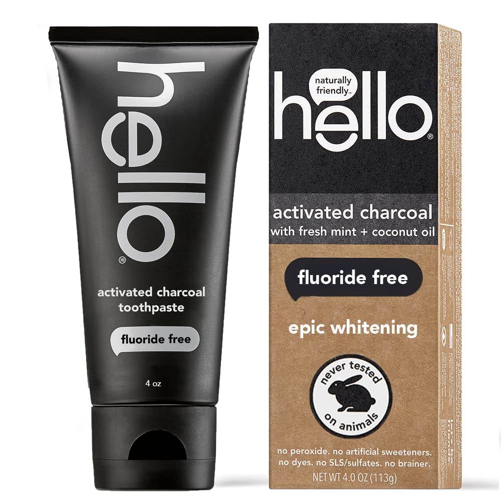 Hello Oral Care Activated Charcoal Teeth Whitening Toothpaste, 4 oz - OTC Shoppe Express