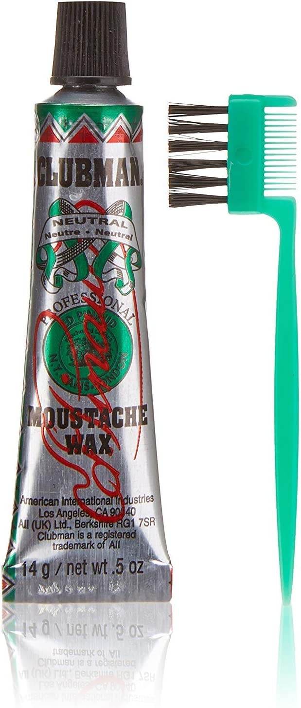Pinaud Moustache Wax With Brush Comb, Neutral, 0.5 oz - OTC Shoppe Express