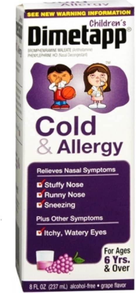 Children's Dimetapp Cold & Allergy, Grape, 8 oz - OTC Shoppe Express