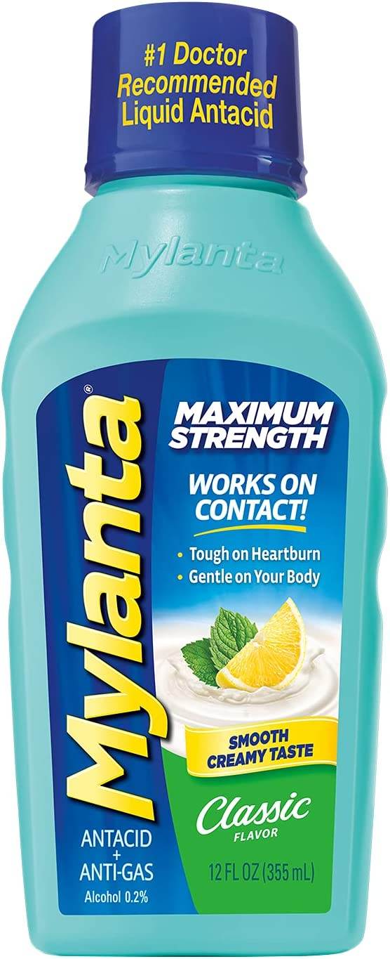 Mylanta Maximum Strength, Classic Flavor, 12 oz - OTC Shoppe Express