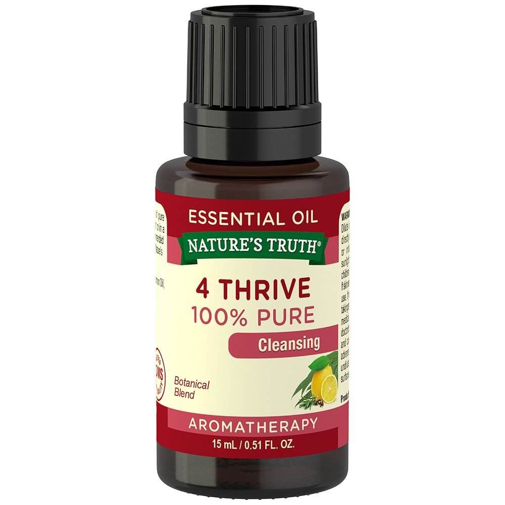 Nature's Truth 100% Pure Cleansing Essential Oil, 4 Thiefs, 0.51 oz - OTC Shoppe Express