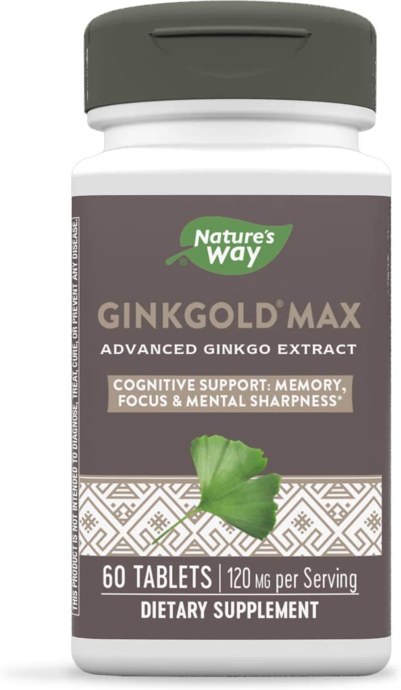 Nature's Way Ginkgold Max Advanced Ginkgo Extract for Mental Sharpness, Tablets, 60 ea - OTC Shoppe Express