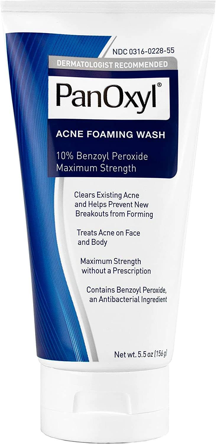 PanOxyl Acne Foaming Wash with 10% Benzoyl Peroxide, 5.5 oz - OTC Shoppe Express