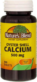 Nature's Blend Calcium Oyster Shell, 500 mg, Tablets, 100 ea - OTC Shoppe Express